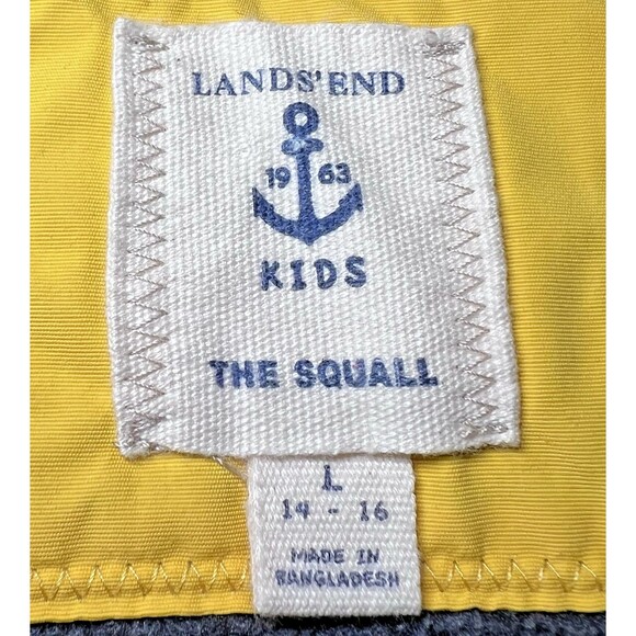 Lands End Kids Squall Parka Jacket Waterproof Insulated Size Large 14-16 Blue - Picture 4 of 16